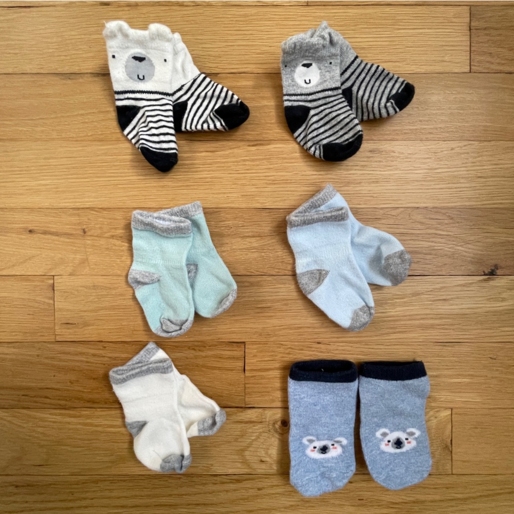 Gerber Baby Boys' Bear Socks | 6pcs | 0-3 months